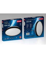 Lampadario Activejet AJE-AIDA 24W Bianco Nero 80 24 W (4000 K)