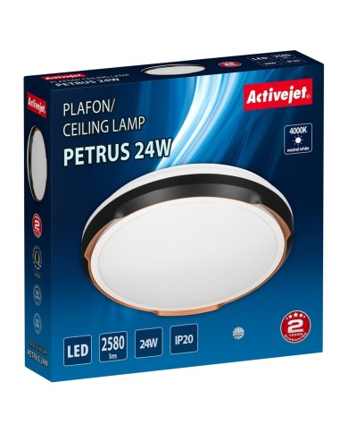 Lampadario Activejet AJE-PETRUS 24W Bianco Nero Rame 80 24 W (4000 K)