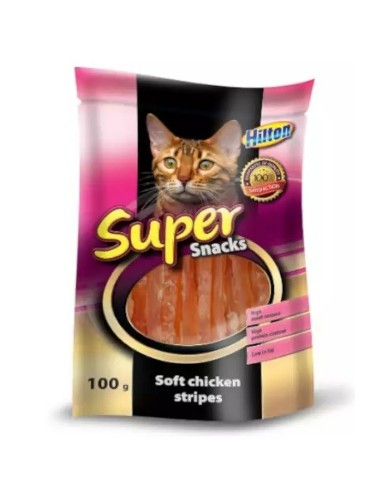 Spuntino per Cat Hilton Soft chicken stripes Pollo 100 g