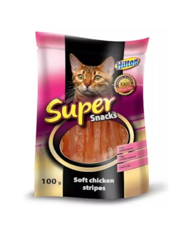 Spuntino per Cat Hilton Soft chicken stripes Pollo 100 g