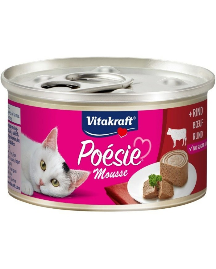 Cibo per gatti Vitakraft Poésie Mousse Carne di manzo e vitello 85 g