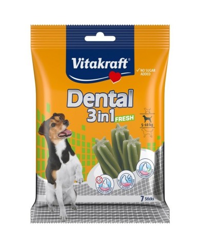 Snack per Cani Vitakraft Dental Fresh 3in1 S 120 g Snack per Cani Vitakraft Dental Fresh 3in1 S 120 g