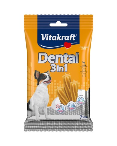Snack per Cani Vitakraft Dental 3in1 XS 70 g Riso Snack per Cani Vitakraft Dental 3in1 XS 70 g Riso