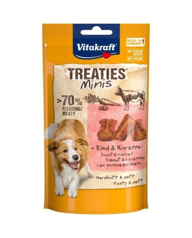 Snack per Cani Vitakraft Treaties Minis Beef and carrot Carne di manzo e vitello Snack per Cani Vitakraft Treaties Minis Beef and carrot Carne di manzo e vitello