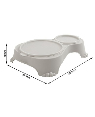 Ciotola per cani Rotho Grigio Plastica