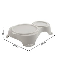 Ciotola per cani Rotho Grigio Plastica Ciotola per cani Rotho Grigio Plastica