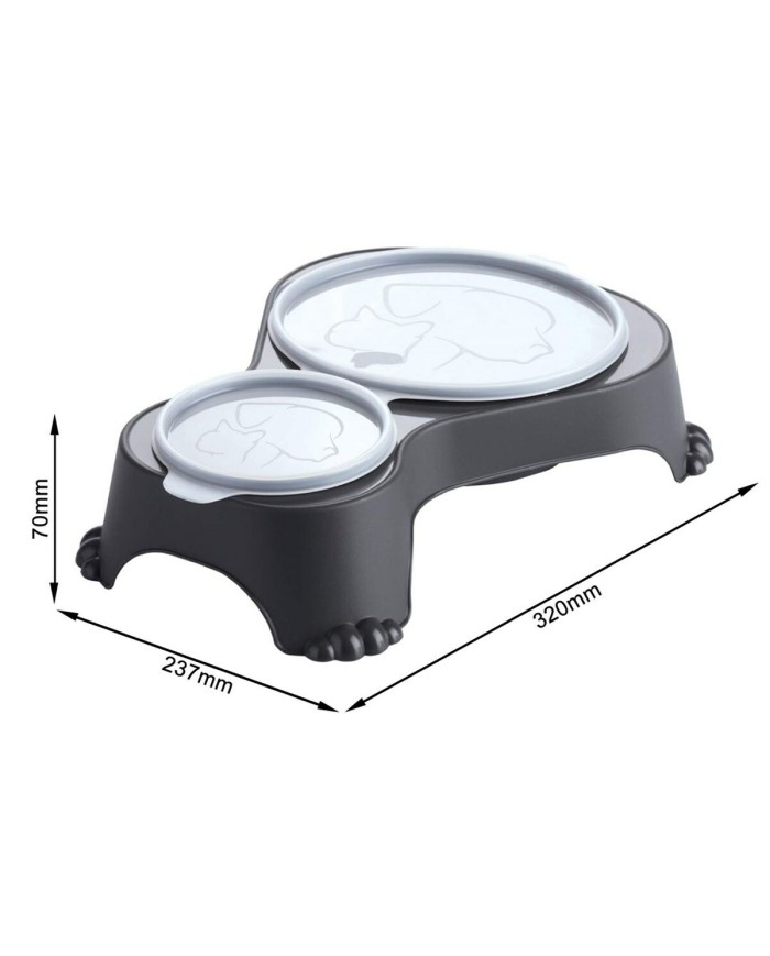 Ciotola per cani Rotho Antracite Plastica Ciotola per cani Rotho Antracite Plastica