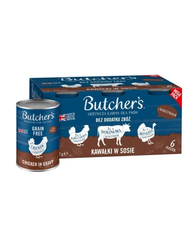 Cibo umido Butcher's BUTCHER S Original Mega pack Pollo 6 x 400 g
