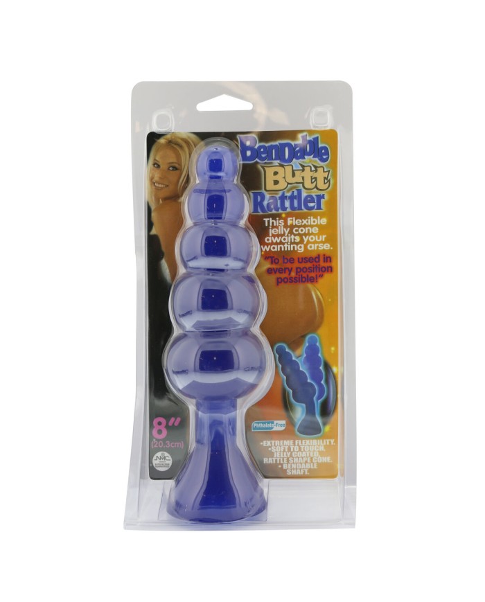 Plug Anale NMC BENDABLE BUTT RATTLER Azzurro