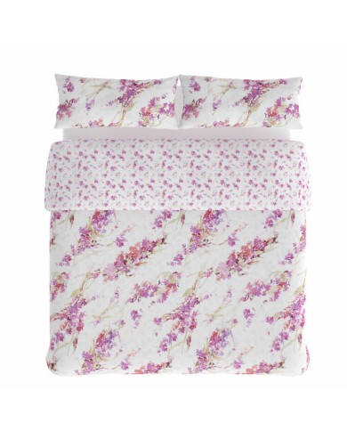 Set di copripiumino Hosteline SPRING Malva Singolo 3 Pezzi Set di copripiumino Hosteline SPRING Malva Singolo 3 Pezzi