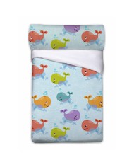 Set di copripiumino Pierre Cardin Ballenas Bianco Singolo 3 Pezzi