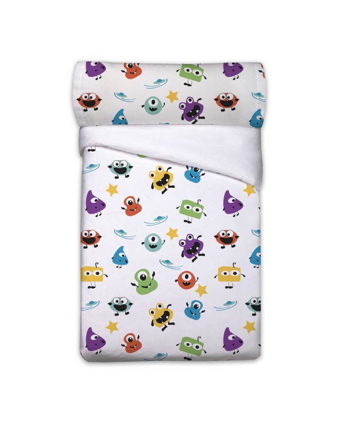 Set di copripiumino Pierre Cardin Monstruos Bianco Singolo 3 Pezzi