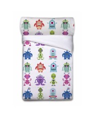 Set di copripiumino Pierre Cardin ALIENS Bianco Singolo 3 Pezzi
