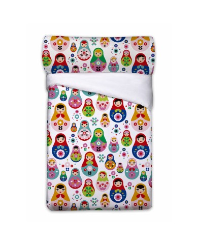 Set di copripiumino Pierre Cardin MATRIOSKAS Bianco Singolo 3 Pezzi Set di copripiumino Pierre Cardin MATRIOSKAS Bianco Singolo 3 Pezzi