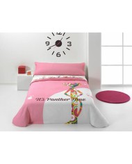 Set di copripiumino Hosteline PINK PANTER Pp Multicolore Singolo 3 Pezzi