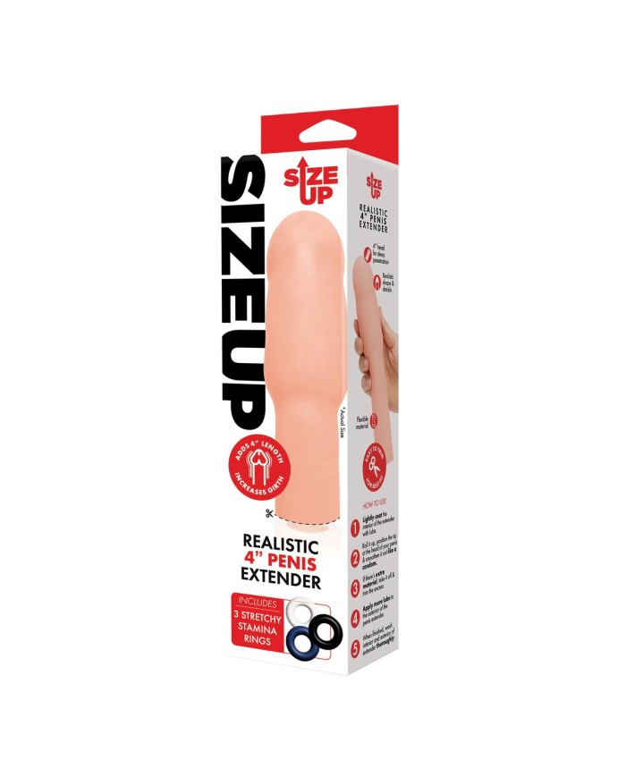 Cover per pene Size Up Carne Ø 4,6 cm 21,1 cm