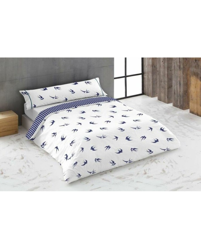 Set di copripiumino Hosteline GOLONDRINAS Azzurro Osimano 3 Pezzi