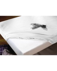 Lenzuolo con angoli aderenti Hosteline IRIS Bianco Matrimoniale