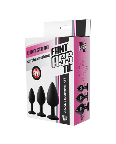 Plug Anale Dream Toys Fantasstic Nero 3 Pezzi