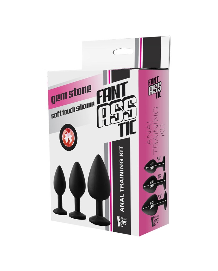 Plug Anale Dream Toys Fantasstic Nero 3 Pezzi