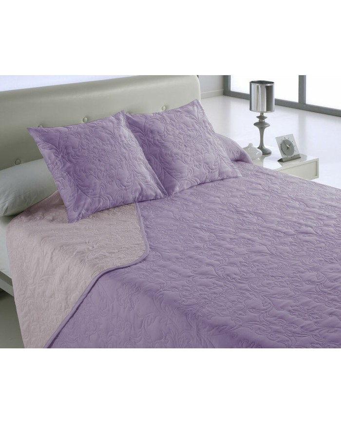 Trapunta Hosteline VEGAS Viola Matrimoniale 240 x 260 cm (3 Pezzi)