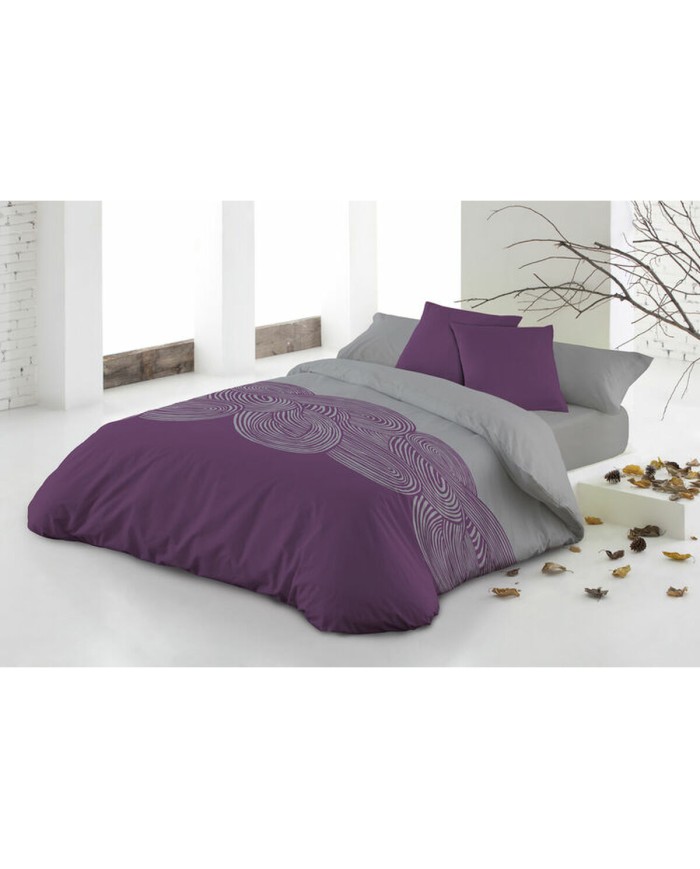 Set di copripiumino Hosteline ONENAL Malva Singolo 3 Pezzi