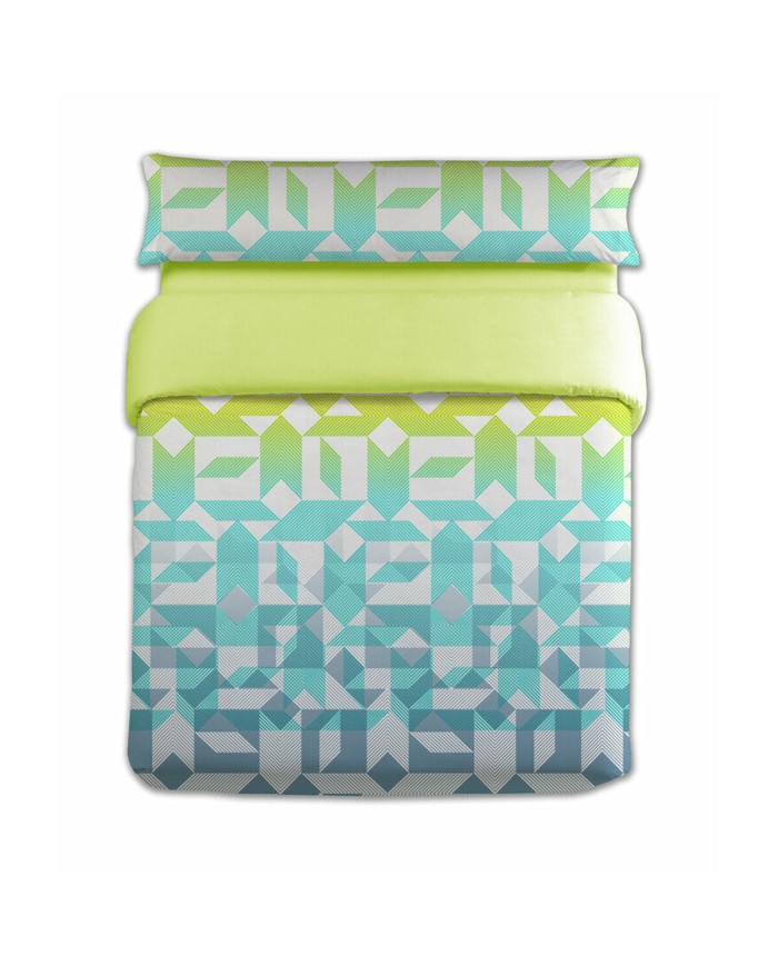 Set di copripiumino Hosteline HARRIS Verde Singolo 2 Pezzi