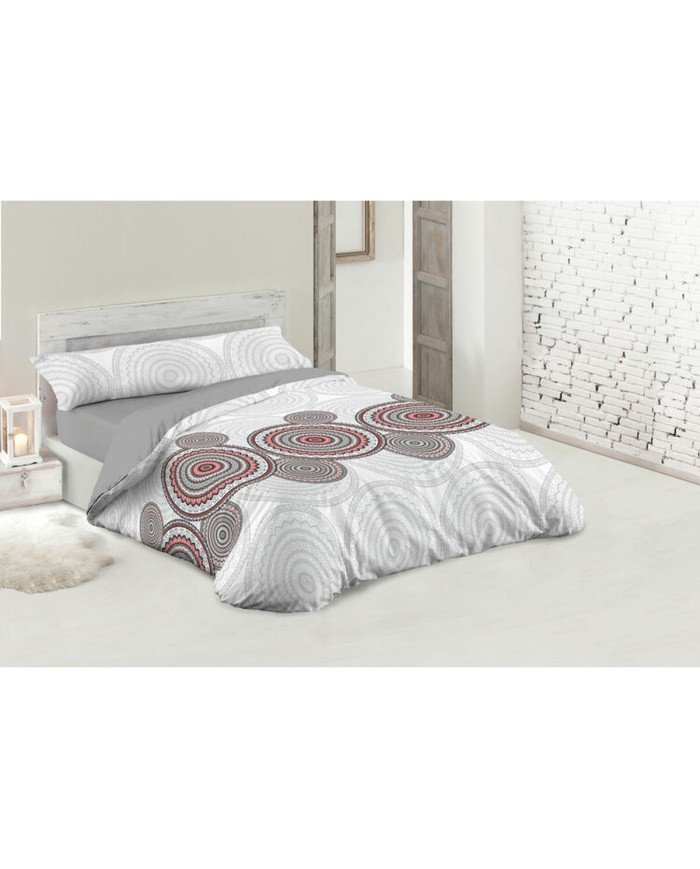 Set di copripiumino Hosteline ZARCO Grigio Singolo 2 Pezzi