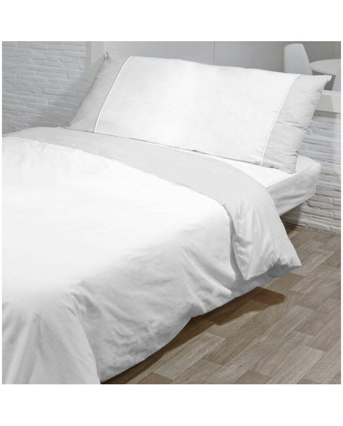 Set di copripiumino Hosteline MONACO NORDICO Bianco Osimano 260 x 240 cm 4 Pezzi