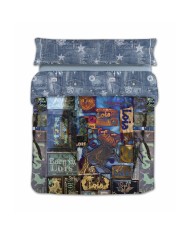 Set di copripiumino Hosteline DAREL Azzurro 3 Pezzi