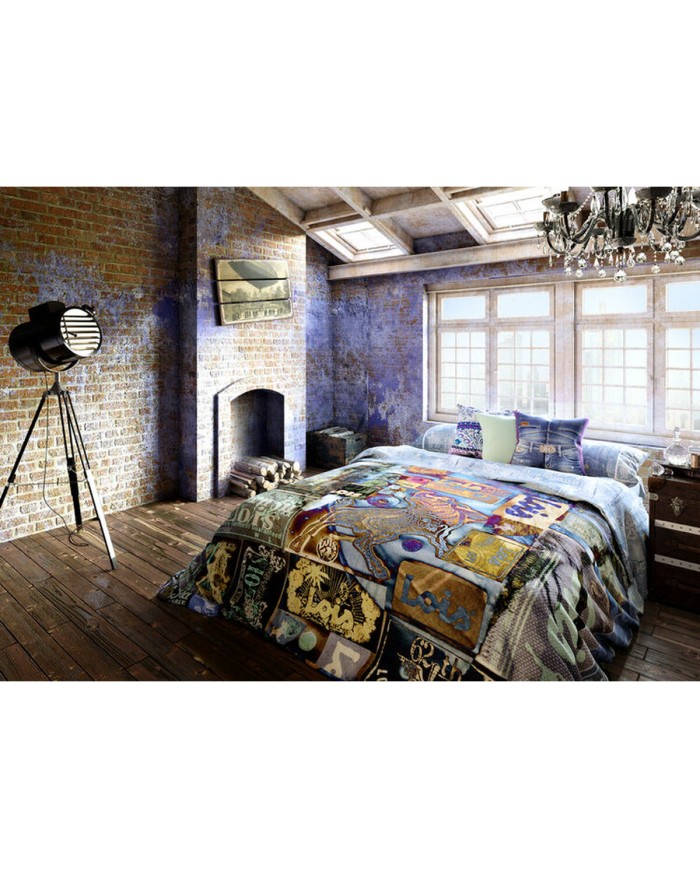 Set di copripiumino Lois LABELS P. Azzurro Matrimoniale 240 x 230 cm 4 Pezzi Set di copripiumino Lois LABELS P. Azzurro Matrimoniale 240 x 230 cm 4 Pezzi