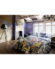 Set di copripiumino Lois LABELS P. Azzurro Matrimoniale 240 x 230 cm 4 Pezzi Set di copripiumino Lois LABELS P. Azzurro Matrimoniale 240 x 230 cm 4 Pezzi