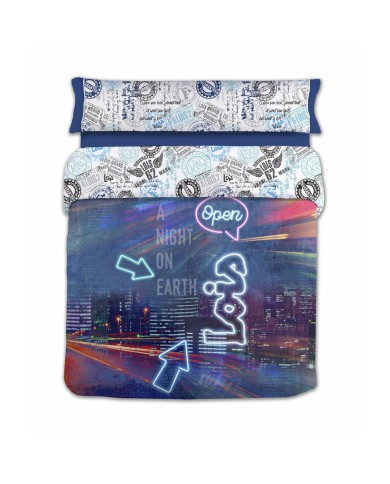 Copripiumino Lois NIGHT P. Azzurro Matrimoniale 240 x 230 cm