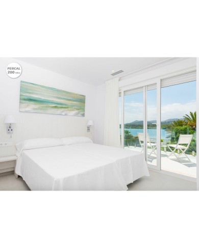 Set di Lenzuola Hosteline IRIS PREMIUM Bianco Ala francese