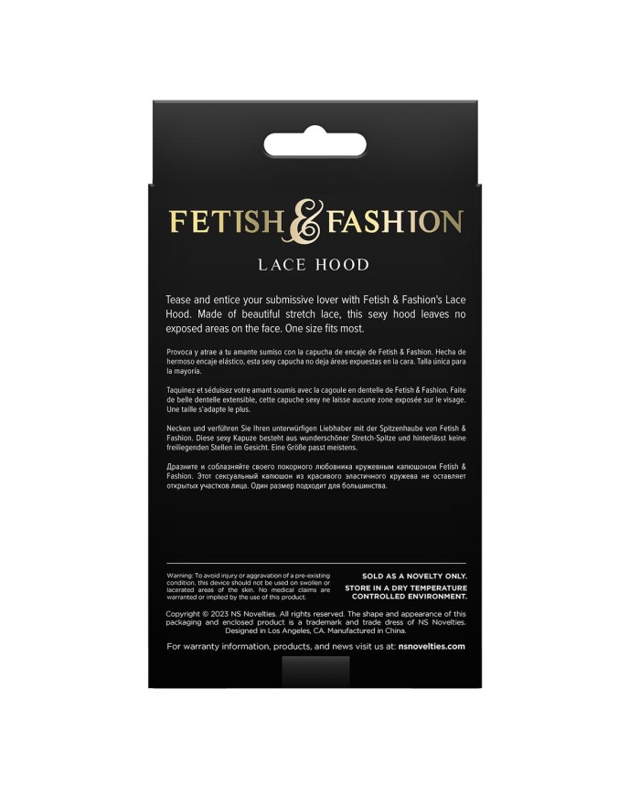 Maschera NS Novelties Fetish & Fashion Nero Maschera NS Novelties Fetish & Fashion Nero