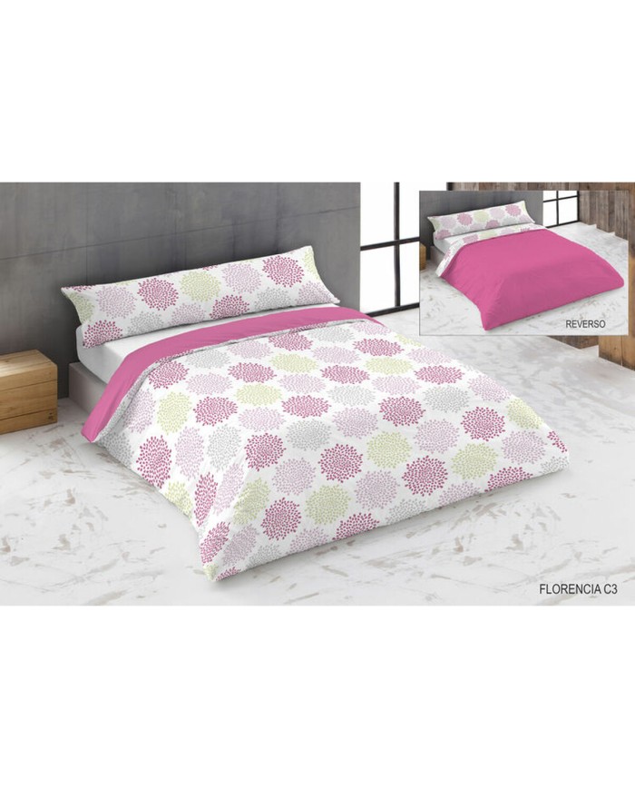 Set di copripiumino Hosteline FLORENCIA Rosa Osimano 3 Pezzi