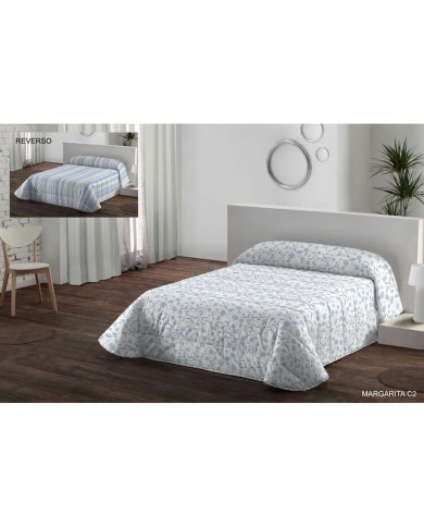 Set di copripiumino Hosteline MARGARITA Azzurro Osimano 3 Pezzi