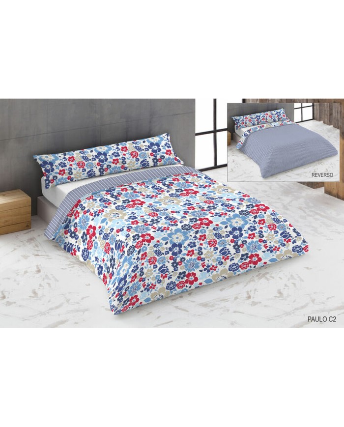 Set di copripiumino Hosteline PAULO Azzurro Osimano 3 Pezzi Set di copripiumino Hosteline PAULO Azzurro Osimano 3 Pezzi