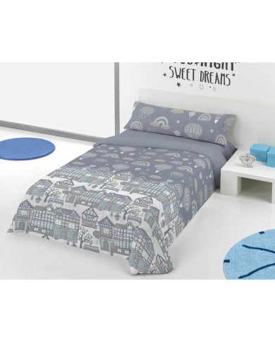 Copripiumino Pierre Cardin GLOBOS Azzurro 144 Fili 150 x 230 cm