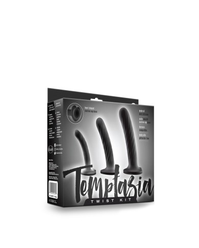 Dildo Blush Temptasia Nero 3 Pezzi Dildo Blush Temptasia Nero 3 Pezzi