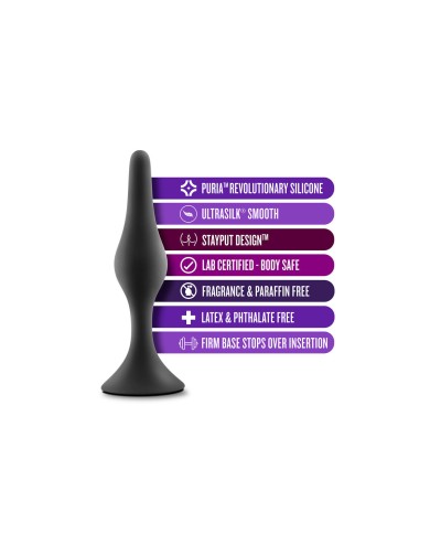 Plug Anale Blush Adventures Nero (8,9 cm)