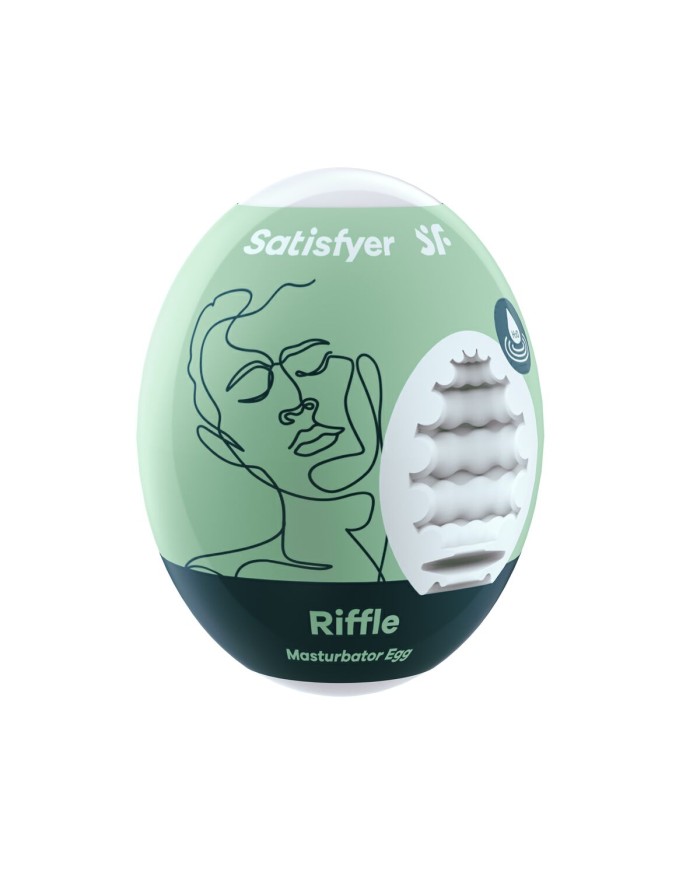 Masturbatore Uovo Satisfyer Riffle Bianco Verde
