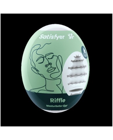 Masturbatore Uovo Satisfyer Riffle Bianco Verde Masturbatore Uovo Satisfyer Riffle Bianco Verde