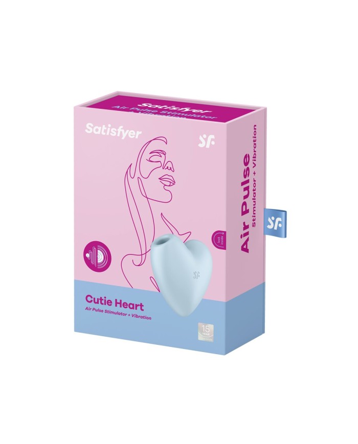 Succhia Clitoride Satisfyer Cutie Heart Azzurro