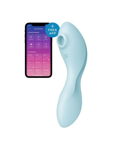 Succhia Clitoride Satisfyer Cruvy Trinity 5+ Azzurro