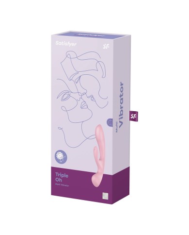 Vibratore Doppia Stimolazione Satisfyer Triple oh Rosa