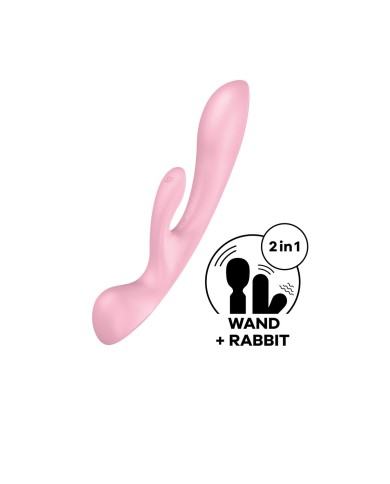 Vibratore Doppia Stimolazione Satisfyer Triple oh Rosa