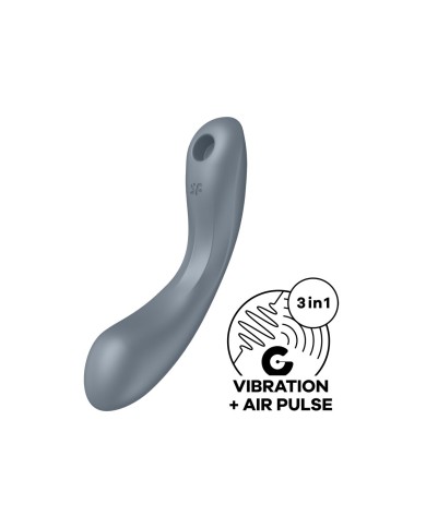 Succhia Clitoride Satisfyer Curvy Trinity 1 Grigio