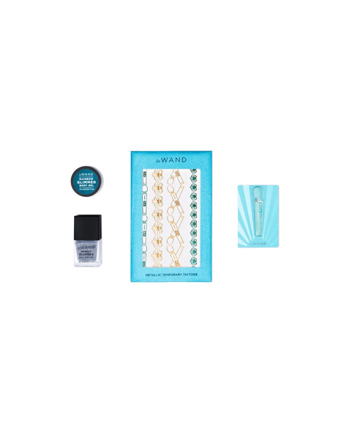 Vibratore Le Wand All That Glimmers Set Blu Pastello