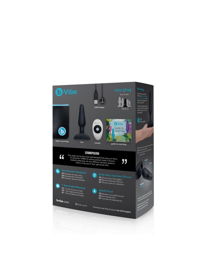 Plug anale con telecomando B-Vibe 05882610000 Nero